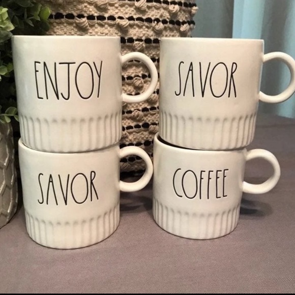 Rae Dunn Ridgeline Mug Bundle of 4 | NWT - Picture 2 of 2